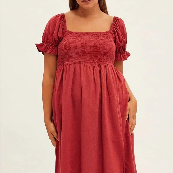 New Look Rust Midi Dress - Picture 3 of 6